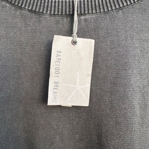 Barefoot Dreams Sunbleached Cold Shoulder Pullover Sweater In carbon 3X NWT - Picture 4 of 10